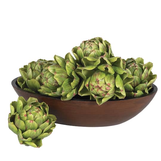 Green Faux Artichokes, 6ct.